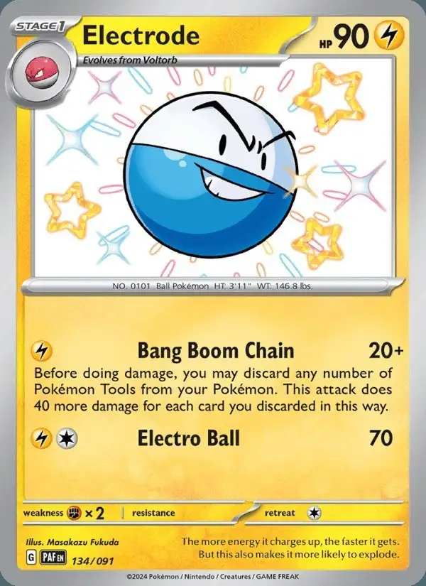 Electrode #134 Paldean Fates PSA 10
