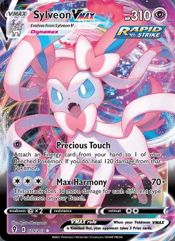 Sylveon VMAX #75 Evolving Skies PSA 10
