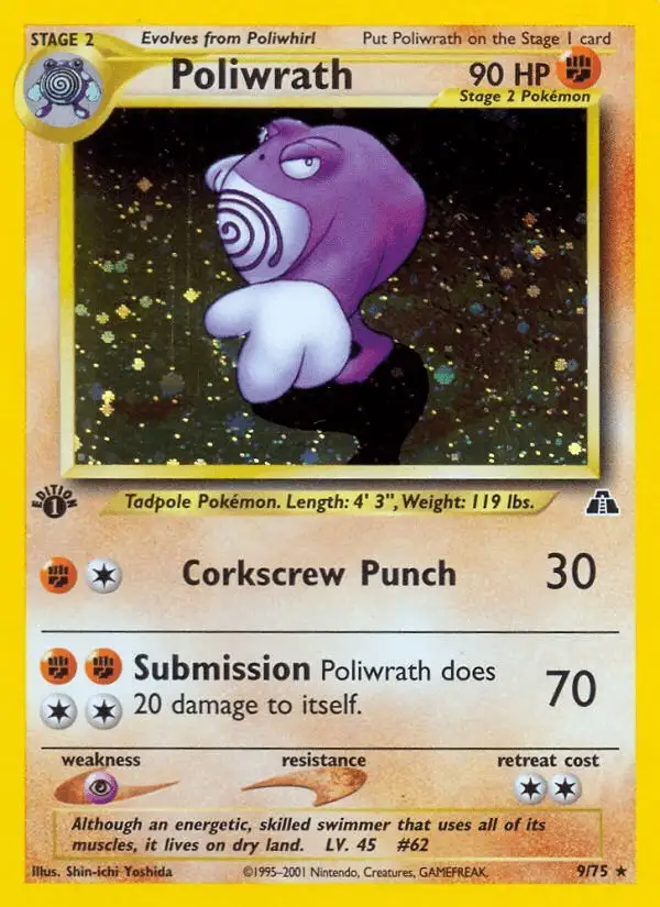 Poliwrath #9 Neo Discovery PSA 10