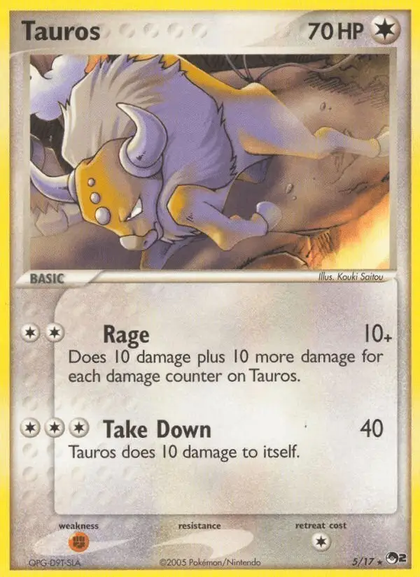 Tauros #5 POP Series 2 PSA 10