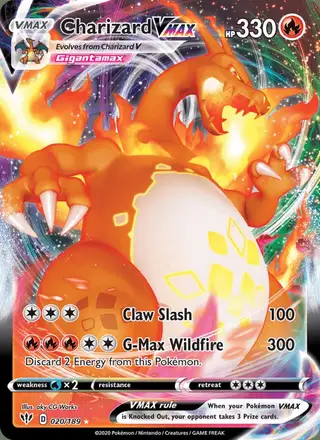 Charizard VMAX #20 Darkness Ablaze PSA 10