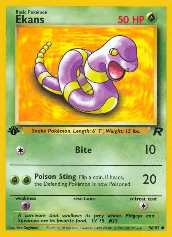 Ekans #56 Team Rocket PSA 10
