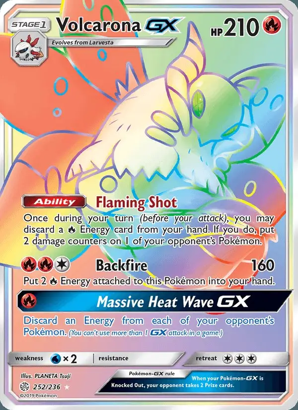 Volcarona GX #252 Cosmic Eclipse PSA 10