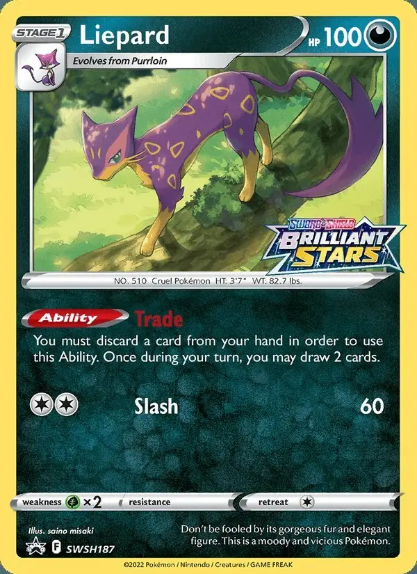 Liepard #SWSH187 SWSH Black Star Promos PSA 10
