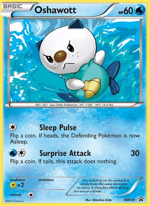 Oshawott #BW08 BW Black Star Promos PSA 10