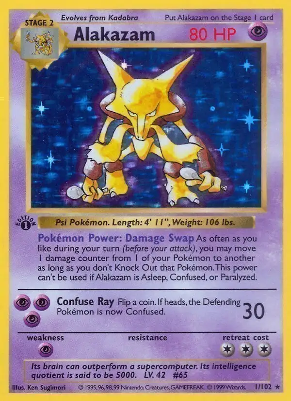 Alakazam #1 Base Set PSA 10