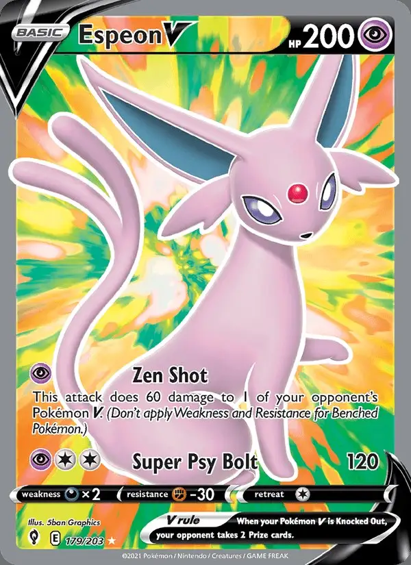 Espeon V #179 Evolving Skies PSA 10