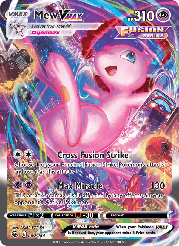 Mew VMAX (Full Art) #269 Fusion Strike PSA 10
