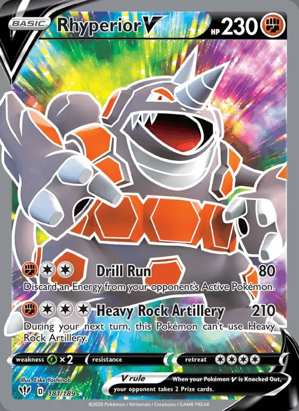 Rhyperior V #181 Darkness Ablaze PSA 10