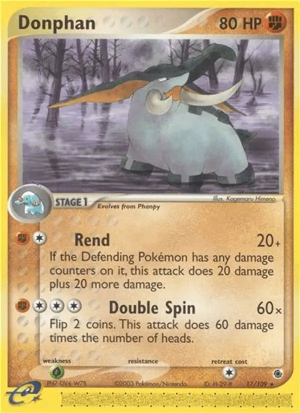 Donphan #17 Ruby & Sapphire PSA 10