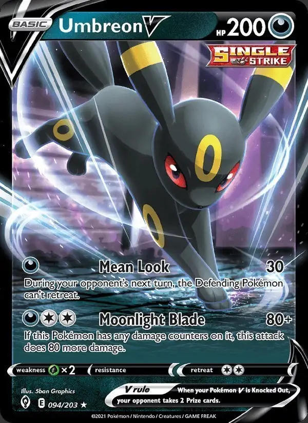 Umbreon V #94 Evolving Skies PSA 10