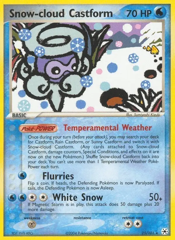 Snow-cloud Castform #25 Hidden Legends PSA 10