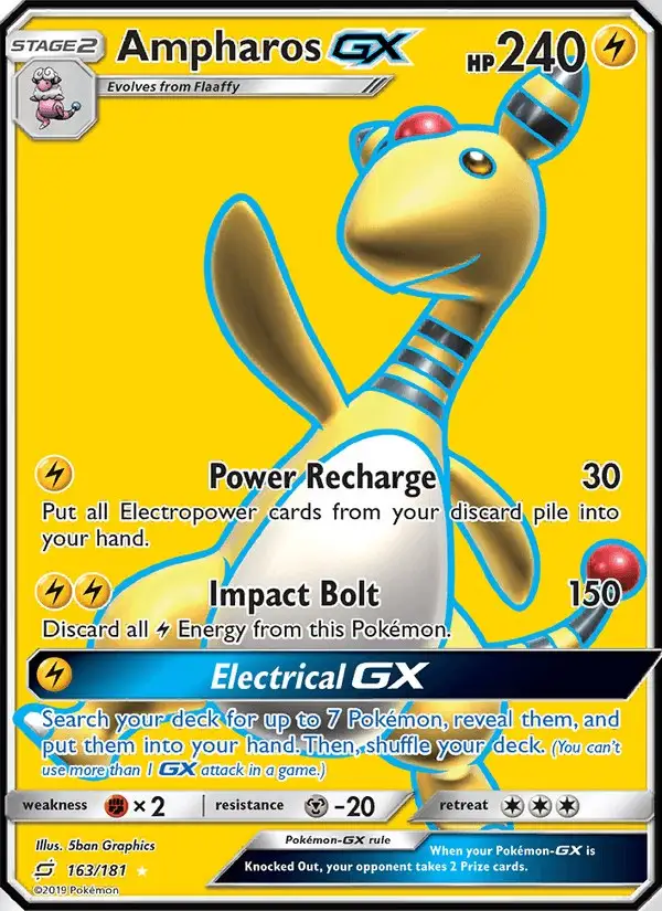 Ampharos GX #163 Team Up PSA 10