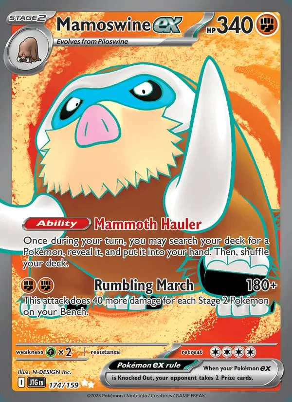 Mamoswine ex #174 Journey Together PSA 10