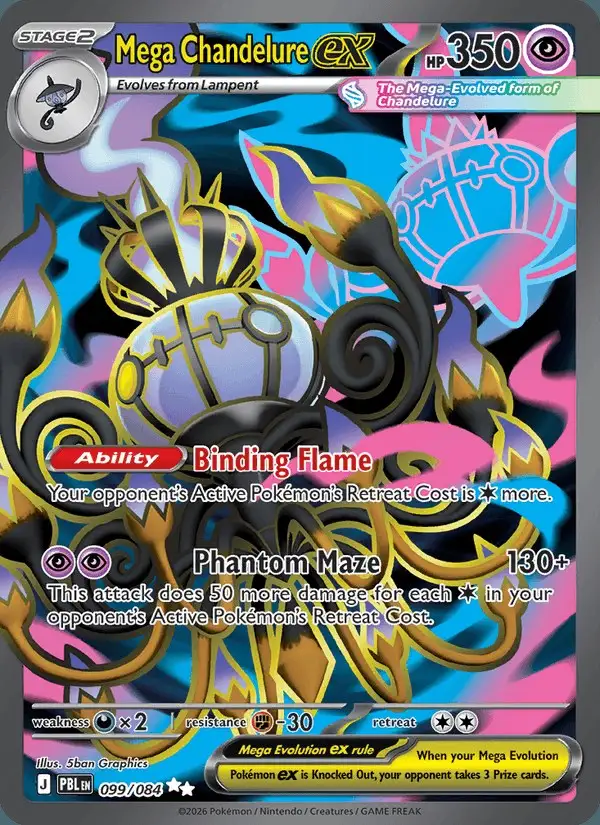 Mega Chandelure ex #099 Pitch Black PSA 10
