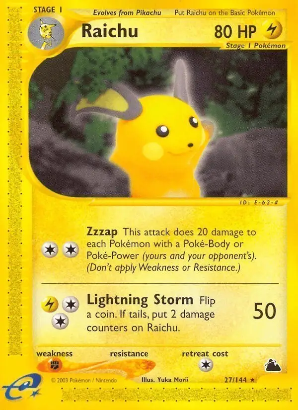 Raichu #27 Skyridge PSA 10