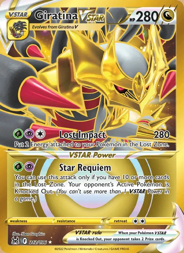Giratina VSTAR #212 Lost Origin PSA 10