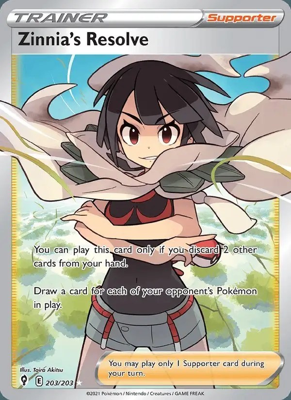 Zinnia's Resolve #203 Evolving Skies PSA 10