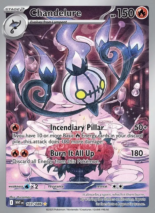 Chandelure #103 White Flare PSA 10