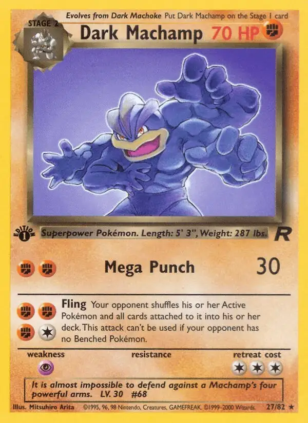 Dark Machamp #27 Team Rocket PSA 10