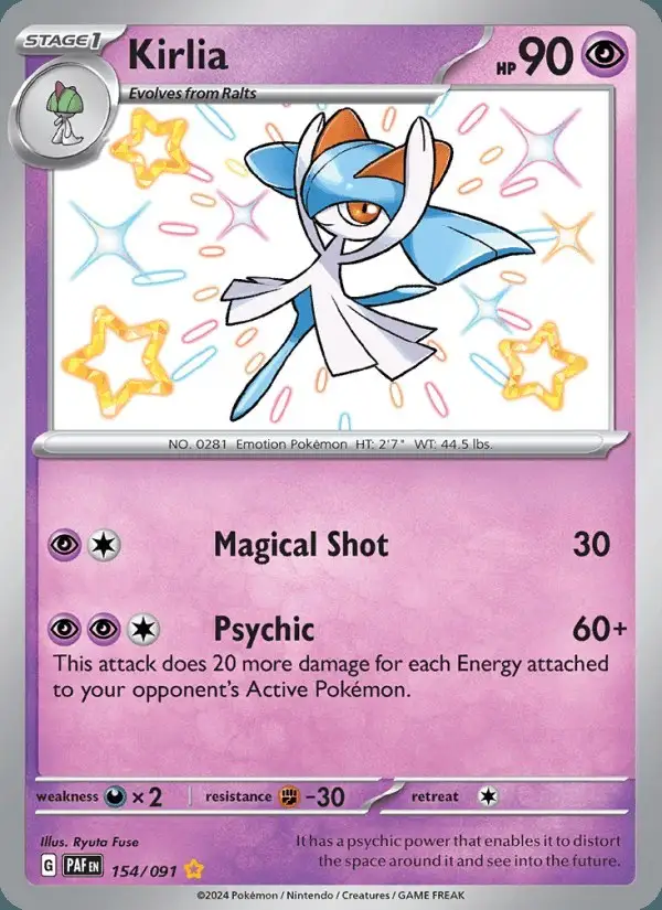 Kirlia #154 Paldean Fates PSA 10
