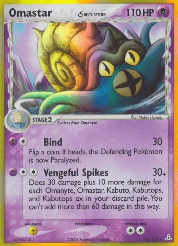Omastar δ #13 Holon Phantoms PSA 10