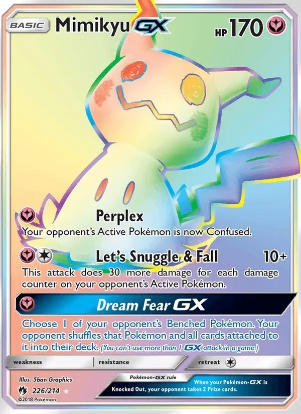Mimikyu GX #226 Lost Thunder PSA 10