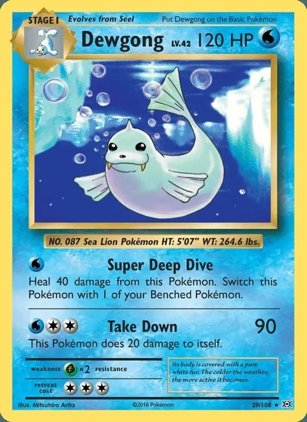 Dewgong #29 Evolutions PSA 10