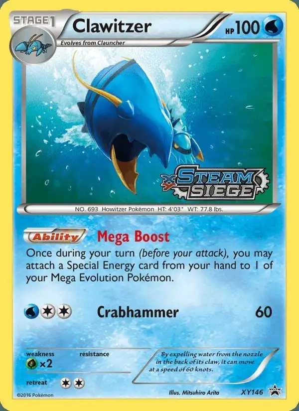 Clawitzer #XY146 XY Black Star Promos PSA 10