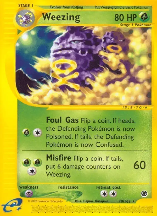 Weezing #70 Expedition Base Set PSA 10