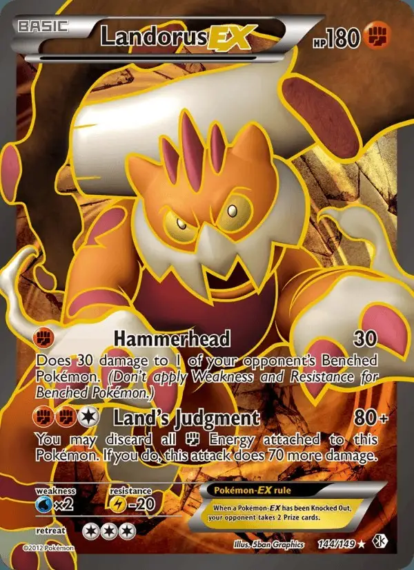 Landorus-EX #144 Boundaries Crossed PSA 10
