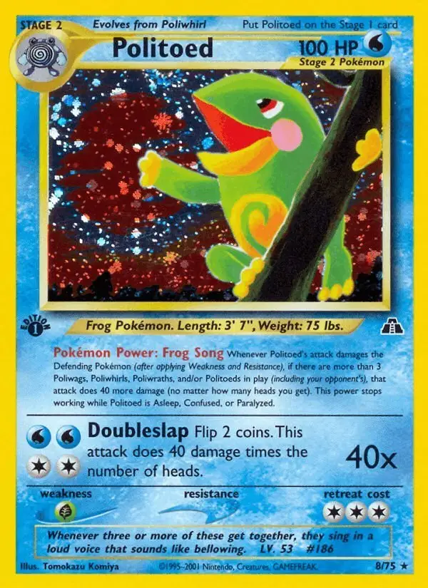 Politoed #8 Neo Discovery PSA 10