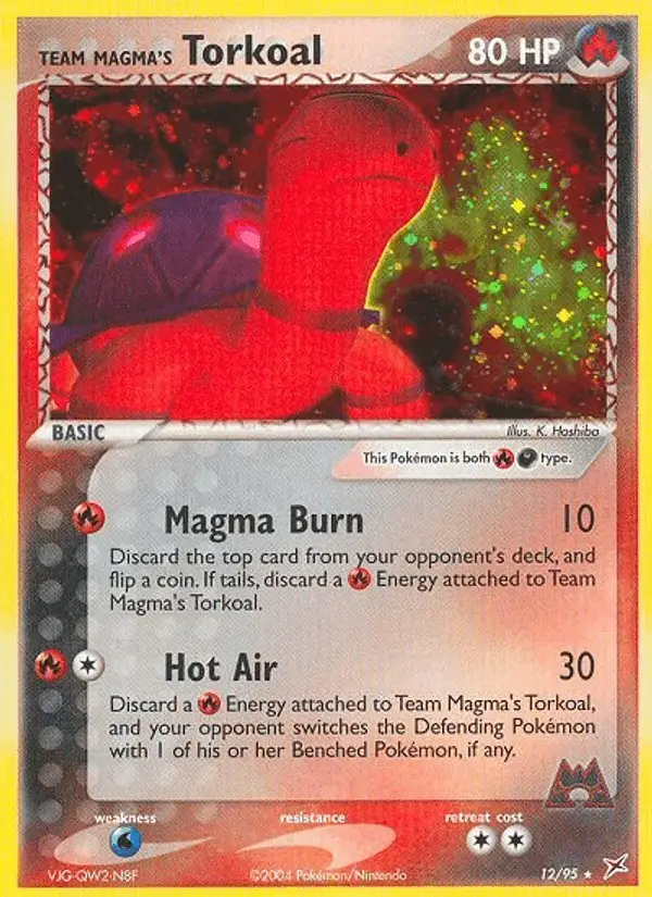 Team Magma's Torkoal #12 Team Magma vs Team Aqua PSA 10