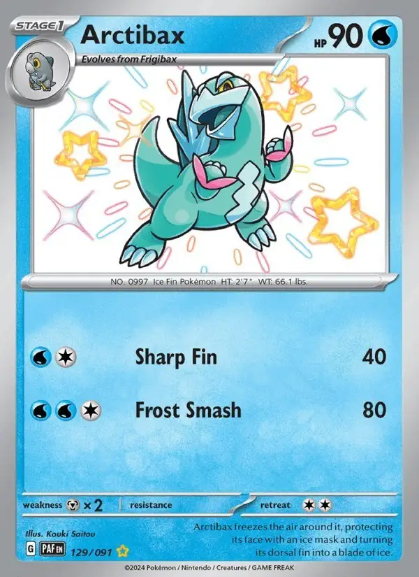 Arctibax #129 Paldean Fates PSA 10