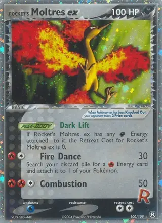 Rocket's Moltres ex #100 Team Rocket Returns PSA 10