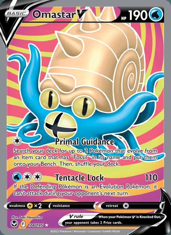Omastar V #174 Silver Tempest PSA 10