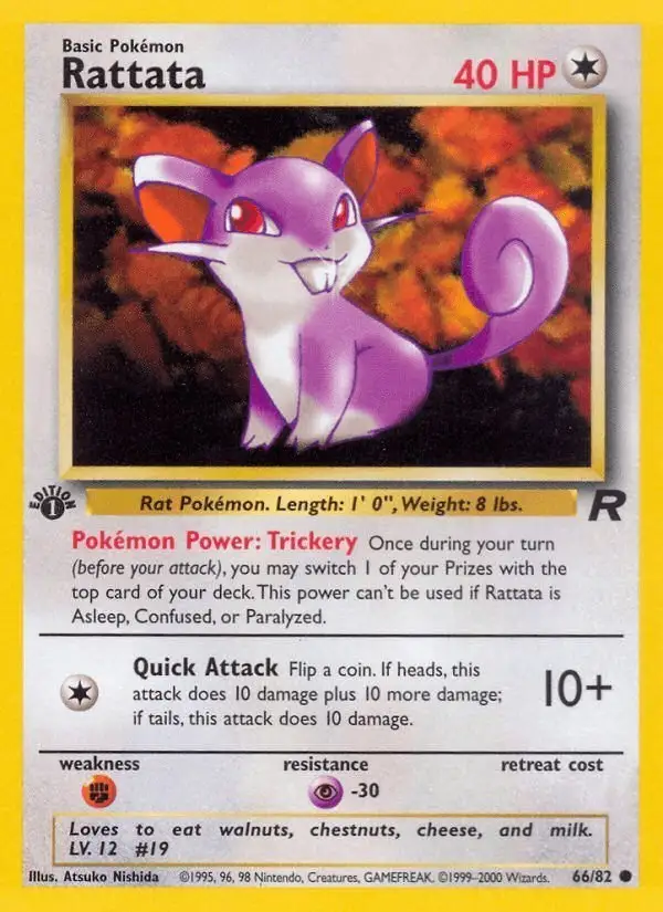 Rattata #66 Team Rocket PSA 10