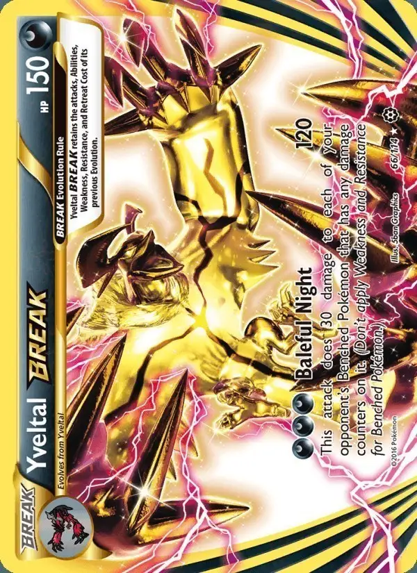 Yveltal BREAK #66 Steam Siege PSA 10