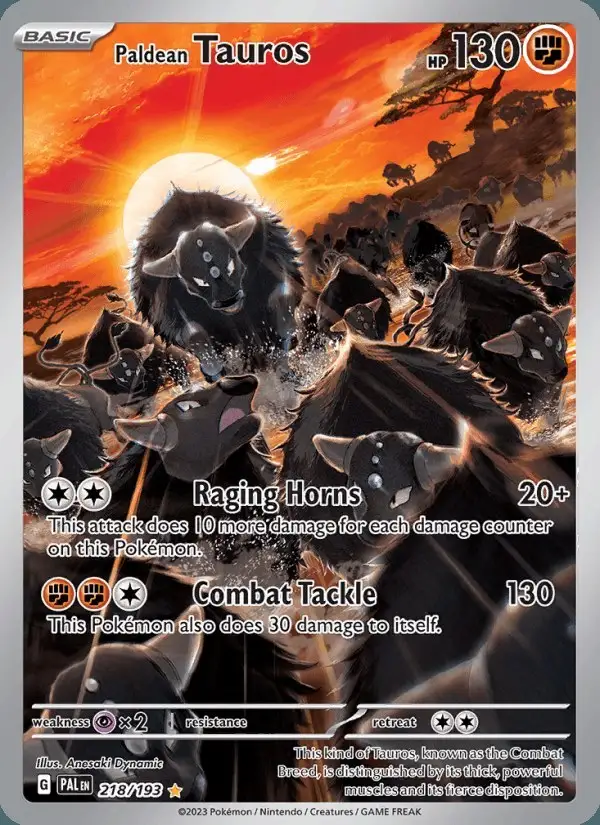 Paldean Tauros #218 Paldea Evolved PSA 10