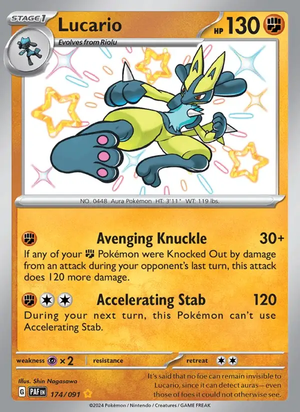 Lucario #174 Paldean Fates PSA 10