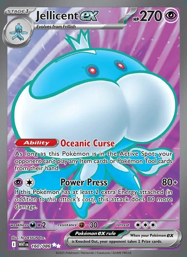 Jellicent ex #160 White Flare PSA 10