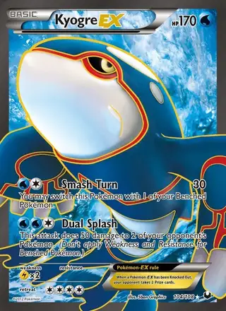 Kyogre-EX #104 Dark Explorers PSA 10