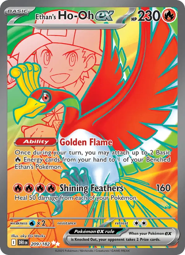 Ethan's Ho-Oh ex #209 Destined Rivals PSA 10