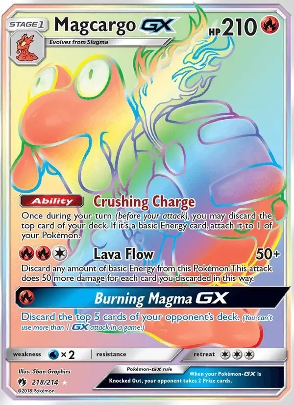 Magcargo GX #218 Lost Thunder PSA 10