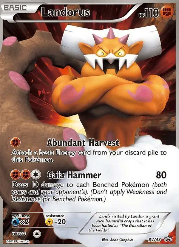 Landorus #BW43 BW Black Star Promos PSA 10
