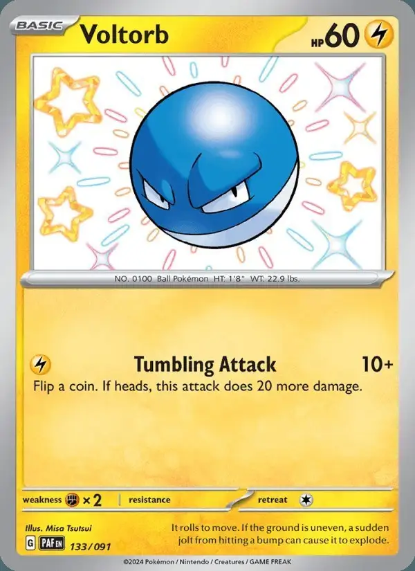 Voltorb #133 Paldean Fates PSA 10