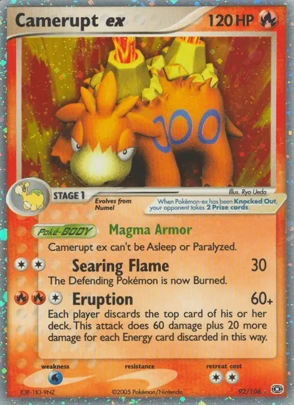 Camerupt ex #92 Emerald PSA 10