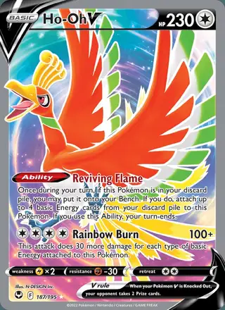 Ho-Oh V #187 Silver Tempest PSA 10