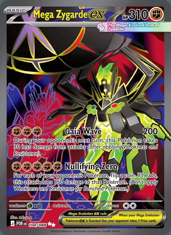 Mega Zygarde ex #104 Perfect Order PSA 10