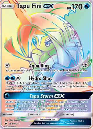 Tapu Fini GX #152 Burning Shadows PSA 10